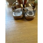 B.O.C Size 6.5 Metallic Gold Thong Casual Sandals With Buckle Closure Photo 5