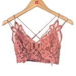Free People Adella Crochet Lace Smocked Longline Bralette Tribeca Size XS Photo 1