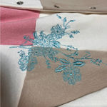 Blair  Button Front Sweatshirt Cardigan Jacket Cream Green Pink Embroidered M Photo 4