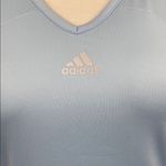 Adidas Light Blue V-Neck Athletic Tank Top Photo 2