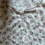 Audrey  White and Green Patterned Top Photo 3