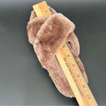 J/SLIDES Mauve Faux Fur Fuzzy Platform Slippers Size 6 Pink Photo 10