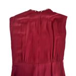 Sandro Conique Merlot Burgundy Embellished Neckline Midi Dress Women’s EU 36 Photo 10