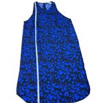 ALC Frank A.L.C. Blue 100% Silk Abstract Print Halter Dress Photo 6