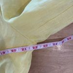 Farm Rio  Bright Yellow Linen Blazer Scalloped Hem‎ Button Front Jacket Photo 7