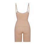 SKIMS  Butt Lifting Open Bust Bodysuit In Clay Photo 4