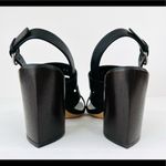 Salvatore Ferragamo Trezze 85mm Block Heel Slingback Leather Sandals Size 6.5 D Photo 4