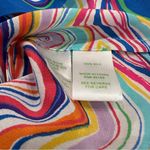 Lilly Pulitzer  Rogan Top Shorely Blue Catch Stripe Silk Keyhole Neck Tank Photo 5