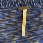 Free People  Women's XS Long Button-Down Cardigan Blue/Black Boho‎ Minimalist Photo 4