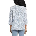 NYDJ 💕💕 Pintuck Blouse ~ Waterfall Ice Blue Print Medium Photo 1