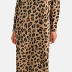 Leopard Print Robe Cozy house Full Zipper Two Pockets Lounger Wear Size 2 Brown Photo 0