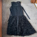 JS Collections  Black Strapless Tulle Gown SIZE 8 Photo 2