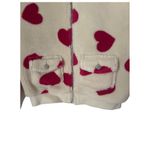 No Boundaries  Women Heart fleece Jacket - Cream‎ and Pink Photo 2