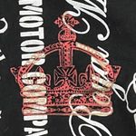 Feathers Royal Motor Company Short Sleeve Full Zip Hoodie Medium Black Photo 5