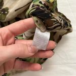 Y2K Green and khaki jungle floral blouse with ruffles Size small Photo 3