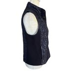 Talbots Petites blue sleeveless mock neck puffy vest women's size SP Photo 2