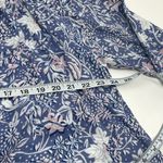 Sundry SZ 3 Large 12 Wild Floral Henley Purple Blouse Boho Top Women Long Sleeve Photo 6