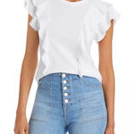 Veronica Beard NWOT Veronica Beard Bea Short Sleeve Ruffle Tee - Size XL Photo 0