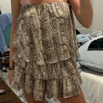 Eesome Snake Print Strapless Romper Brown Size M Photo 2