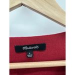 Madewell  Red V-Neck Long Sleeve High Low Shift Dress Women's Size Small S Photo 5