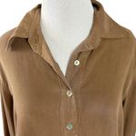 Cut Loose LagenLook Fall Brown Button Down 100% Tencel Shirt Small Oversized Photo 3