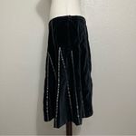 Soft Surroundings NWOT Black Velvet Sequins A-Line Flare Skirt Photo 2