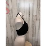 HYFVE  Black Lace-Up Halter Crop Top Size Small Pink Chateau Boutique NWT Photo 3