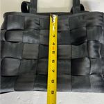 Harveys black medium seatbelt Woven Tote Bag purse structured neutral casual Photo 8