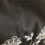 Donna Ricco Womens Embroidered Lined A Line Skirt Size 4 Black & White NWOT Photo 5