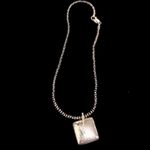 Silpada Popcorn Necklace Puffed Square Pendant Photo 9