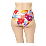 Time and Tru Womens Large Bright Floral High Waist Twist Swim Bottoms Only NWT Red Photo 2