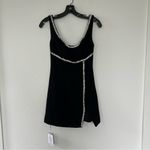 Revolve Self-Portrait + Crystal-Embellished Tweed Mini Dress in Black Photo 3