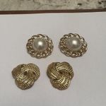 Lot Of 2 Pairs Gold Tone Shoe Clips Photo 3