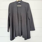 Pure Jill Women’s Medium Pima Cotton Grey Open Cardigan Gray Photo 0
