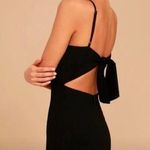 Lulus  Black Bow-Back Mini Dress Small Photo 1