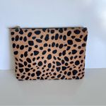 Leopard Print Clutch Cow Leather Brown Photo 0