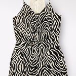 ViX Paula Hermanny Fiorella Black Nora Mini Romper Zebra Print NWOT Size M Size M Photo 0