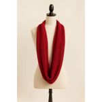Cejon Red Metallic Knit Infinity Scarf Photo 2