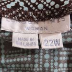 London Times  Plus Size Blue and Brown Print Dress Size 22W Wedding Guest Dress Photo 5