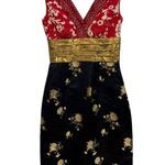 Phoebe Couture Silk Sheath Dress Floral Brocade Cocktail Size 0 Glam Event Artsy Photo 12