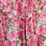 Vintage Inspired Pleated Floral Pink Lace Cottagecore Fairy Garden Barbie Chic Size L Photo 3