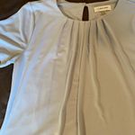 Calvin Klein Soft Blue Pleated Top Photo 2