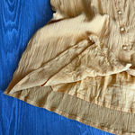 VERO MODA Dress Womens Extra Small Midi Yellow Tie Sleeves Square Neck Photo 7