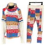 Free People FP Movement Dawn to Dusk Graphic Hoodie & Leggings Base Layer Set Size Medium Photo 1