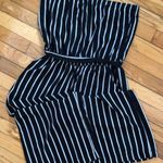 Papaya Black And White Striped Jumpsuit Photo 0