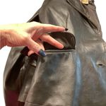 Clothing RVT Women's Distressed Faux Leather Blazer Excellent Condition Size S Black Photo 9