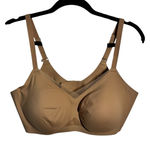 Honeylove Crossover Bra Sz XL Beige Nude Wireless Lite Padding Comfort Adj Strap Tan Photo 0