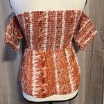 Miami Miama size small smockerdo tube top cold shoulder orange rust colored short slv Photo 1