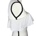 Kona Sol  Target One Shoulder Ruffle Eyelet Bikini Top Padded Size Medium White Photo 4