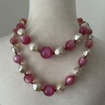 Vintage Faux Pearl and Lavender Bead Choker Purple Photo 0